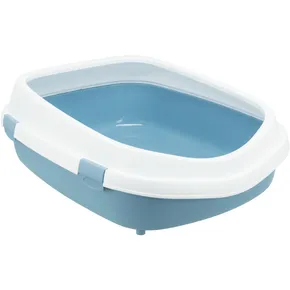 Toilette Primo XXL mit Rand, 56 x 25 x 71 cm, blau/weiß